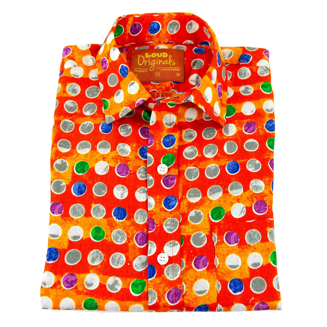 Regular Fit Short Sleeve Shirt - Spotty