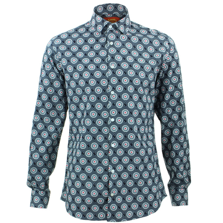 Tailored Fit Long Sleeve Shirt - Bullseye Grid