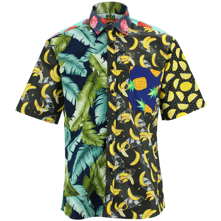 Regular Fit Short Sleeve Shirt - Random Mixed Panel - Fruity