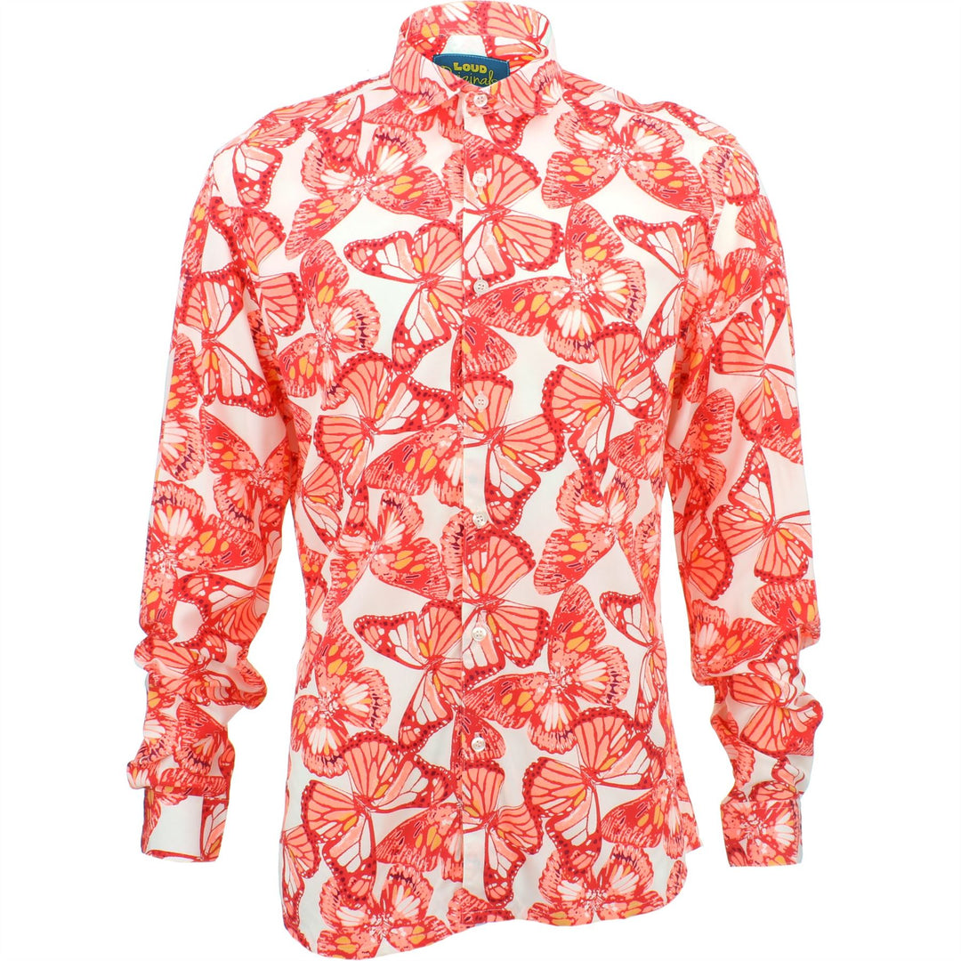 Slim Fit Long Sleeve Shirt - Butterflies