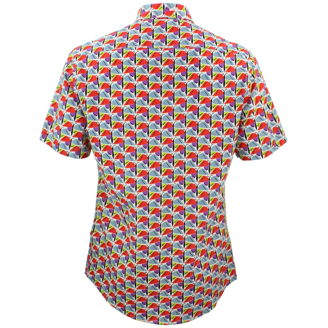 Slim Fit Short Sleeve Shirt - Butterflies