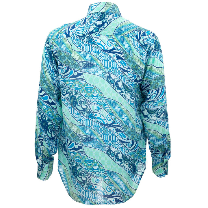 Regular Fit Long Sleeve Shirt - Sea Swirl