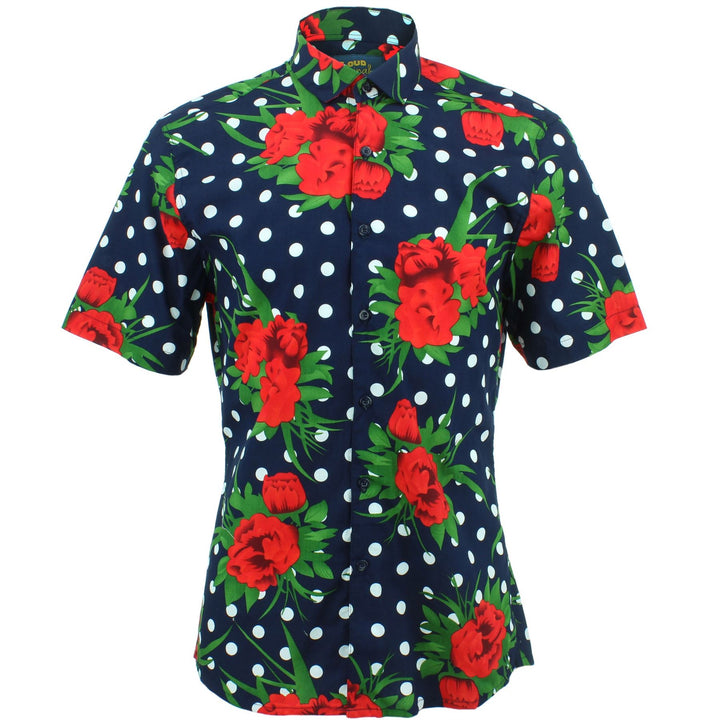 Slim Fit Short Sleeve Shirt - Polka Floral