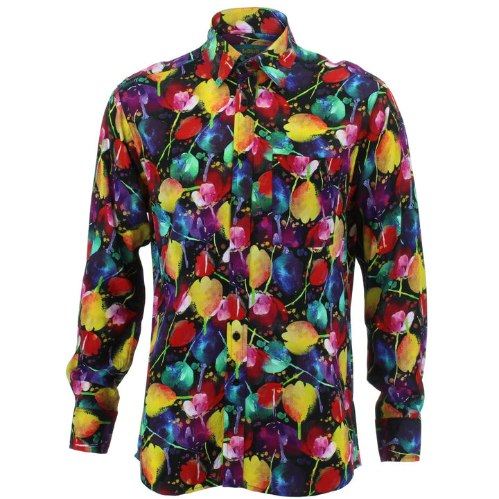 Regular Fit Long Sleeve Shirt - Tulips