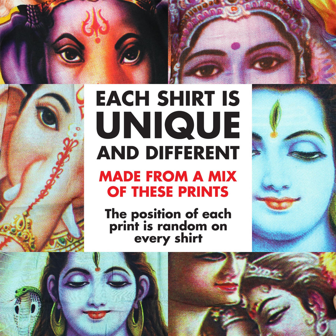 Regular Fit Short Sleeve Shirt - Random Mixed Panel - Ganesh