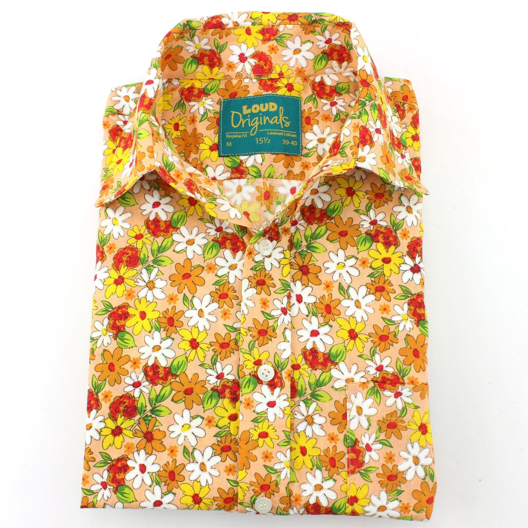 Slim Fit Short Sleeve Shirt - Daisies