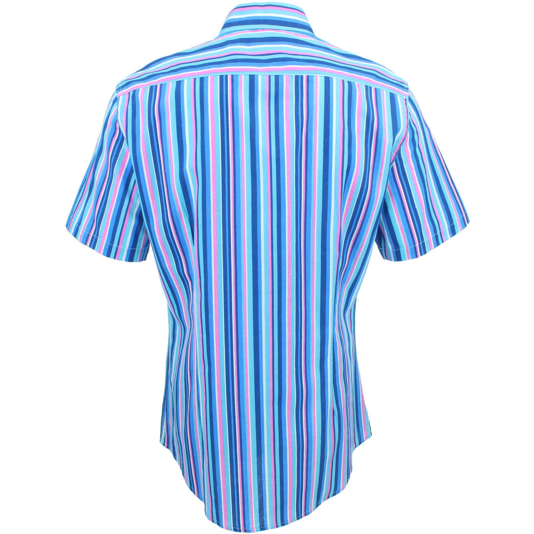 Slim Fit Short Sleeve Shirt - Bayadere Stripes