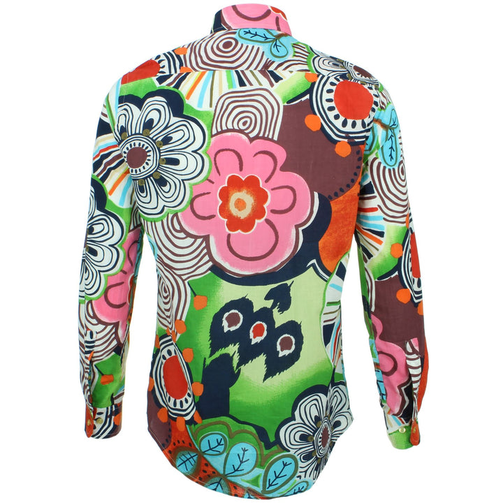 Tailored Fit Long Sleeve Shirt - Floral Fairground