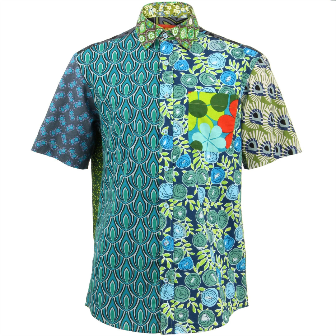 Regular Fit Short Sleeve Shirt - Random Mixed Panel