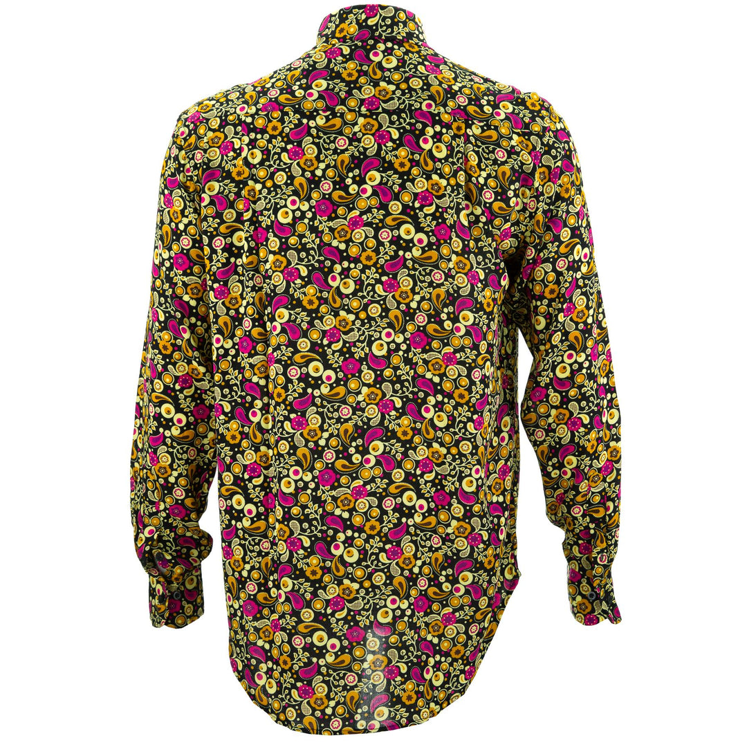 Regular Fit Long Sleeve Shirt - Paisley Garden - Pink