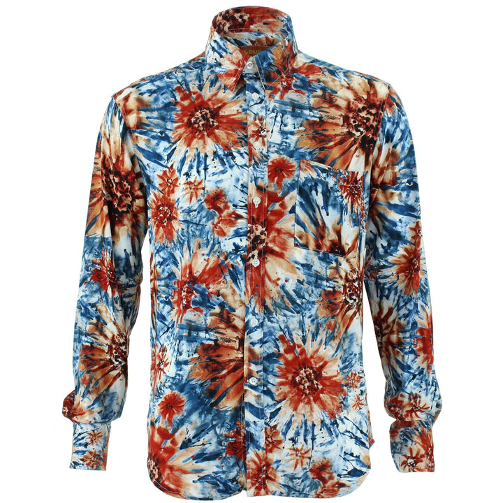 Regular Fit Long Sleeve Shirt - Tie Dye Floral