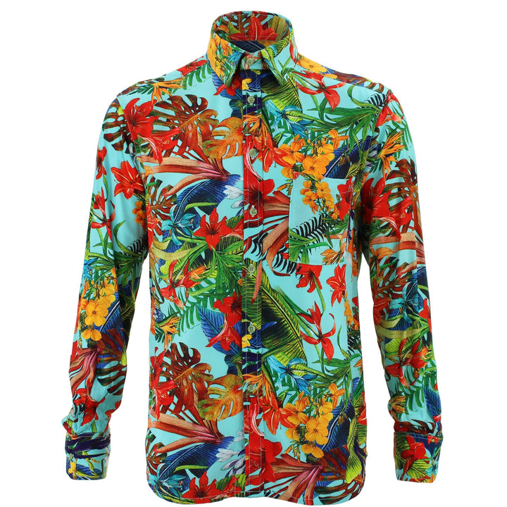 Regular Fit Long Sleeve Shirt - Tropical Lily