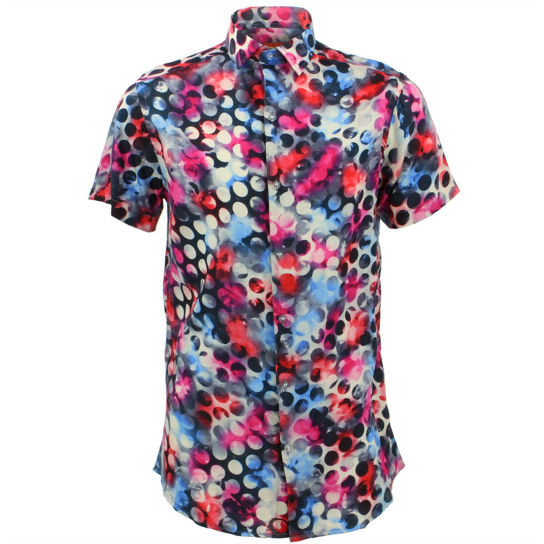 Tailored Fit Short Sleeve Shirt - Nebula Dots