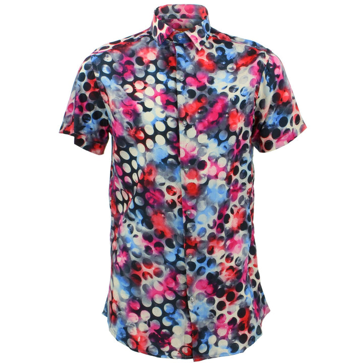 Tailored Fit Short Sleeve Shirt - Nebula Dots