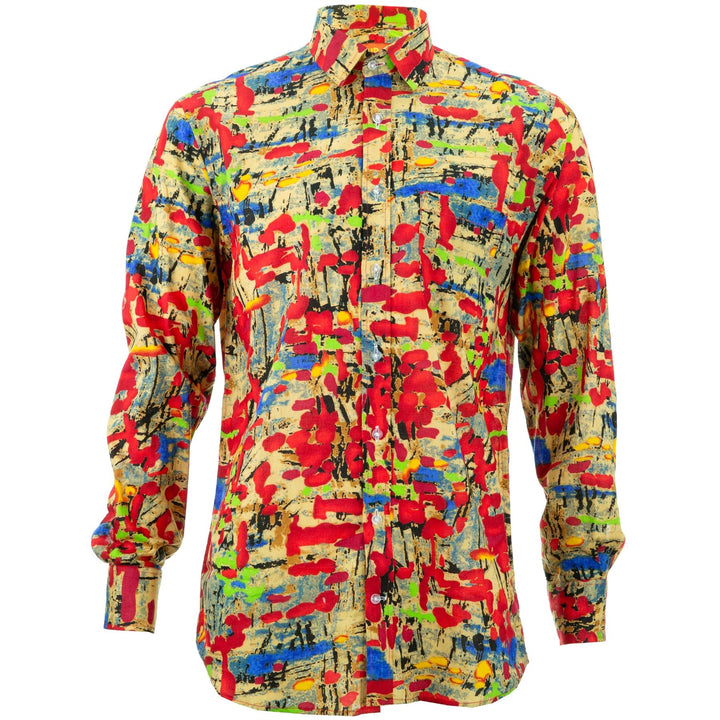 Regular Fit Long Sleeve Shirt - Splatter