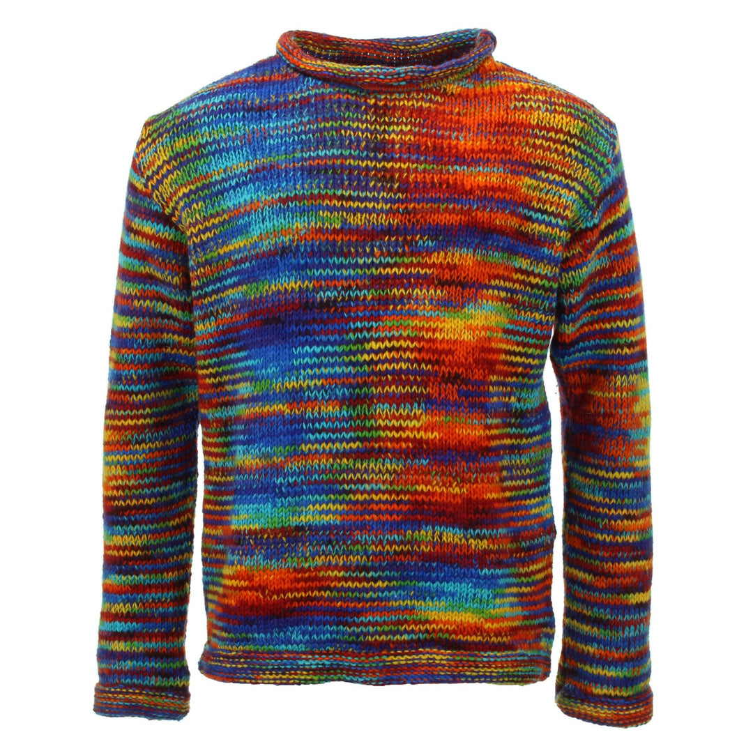 Hand Knitted Wool Jumper - SD Rainbow