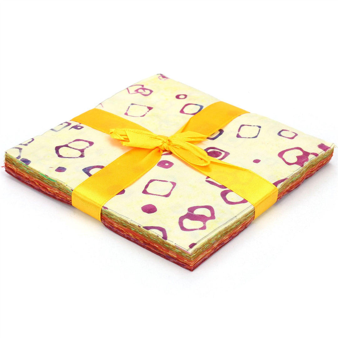 Charm Pack - 40 x 5" Squares of Cotton Batik