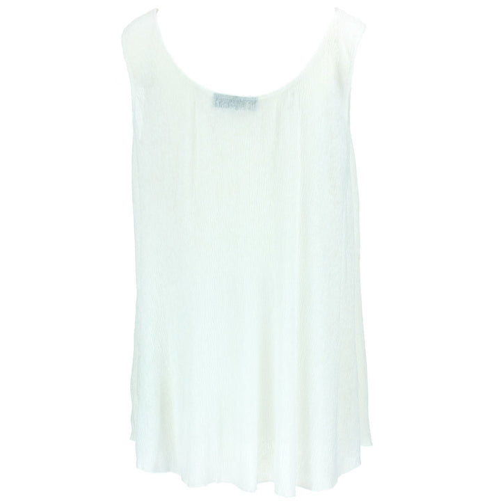 Sleeveless Knitted Top - White