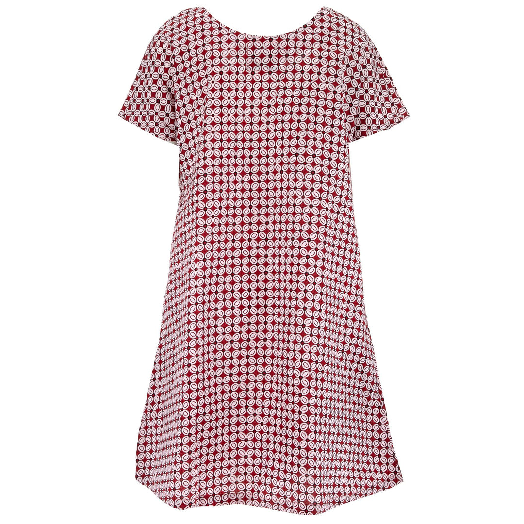 Floaty Pocket Pleat Dress - Perennial Red