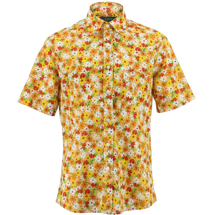 Regular Fit Short Sleeve Shirt - Daisies