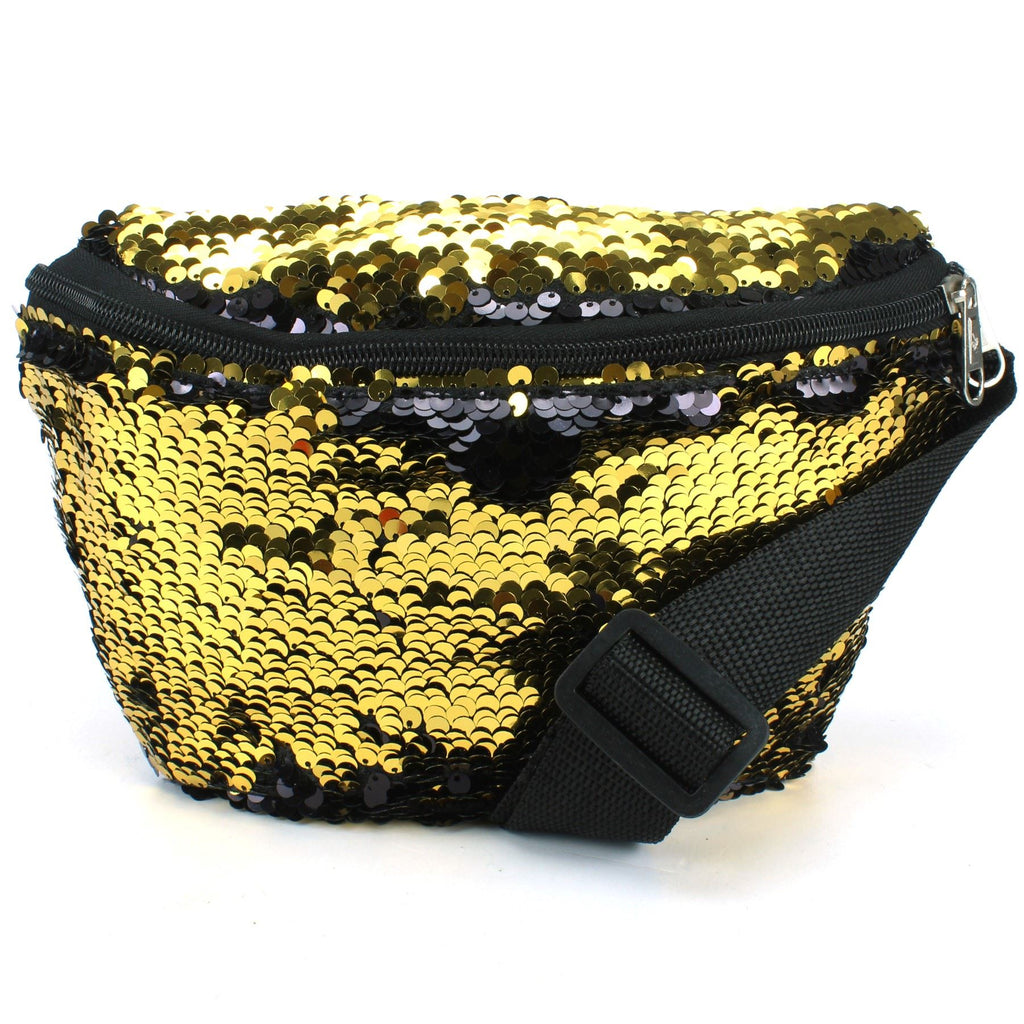 Gold sequin bum outlet bag