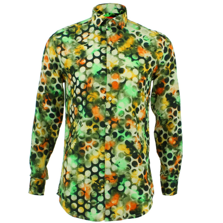 Tailored Fit Long Sleeve Shirt - Nebula Dots