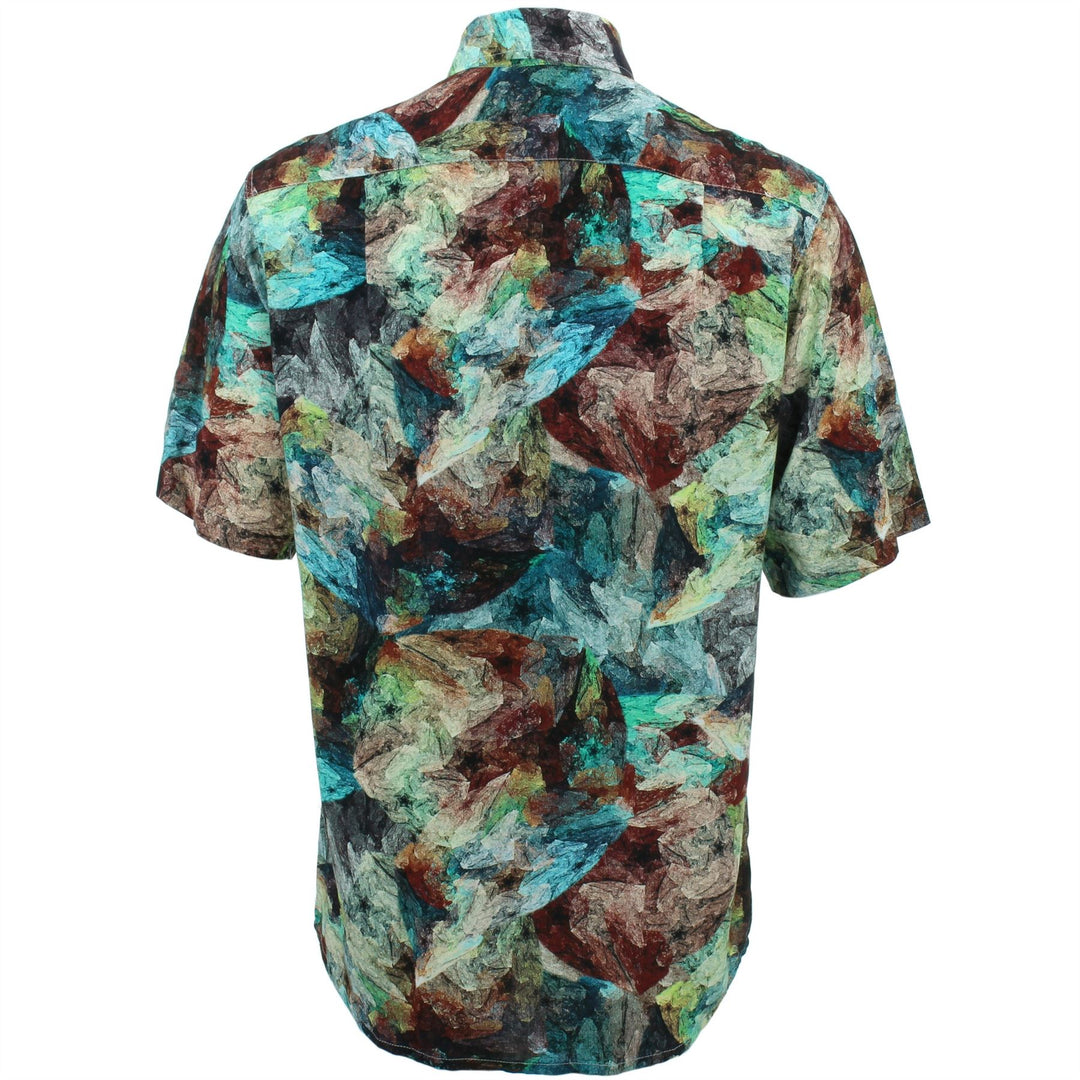 Regular Fit Short Sleeve Shirt - Oil Painting