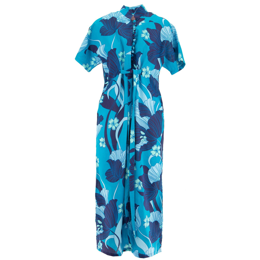 Mandarin Maxi Dress - Blue Dream