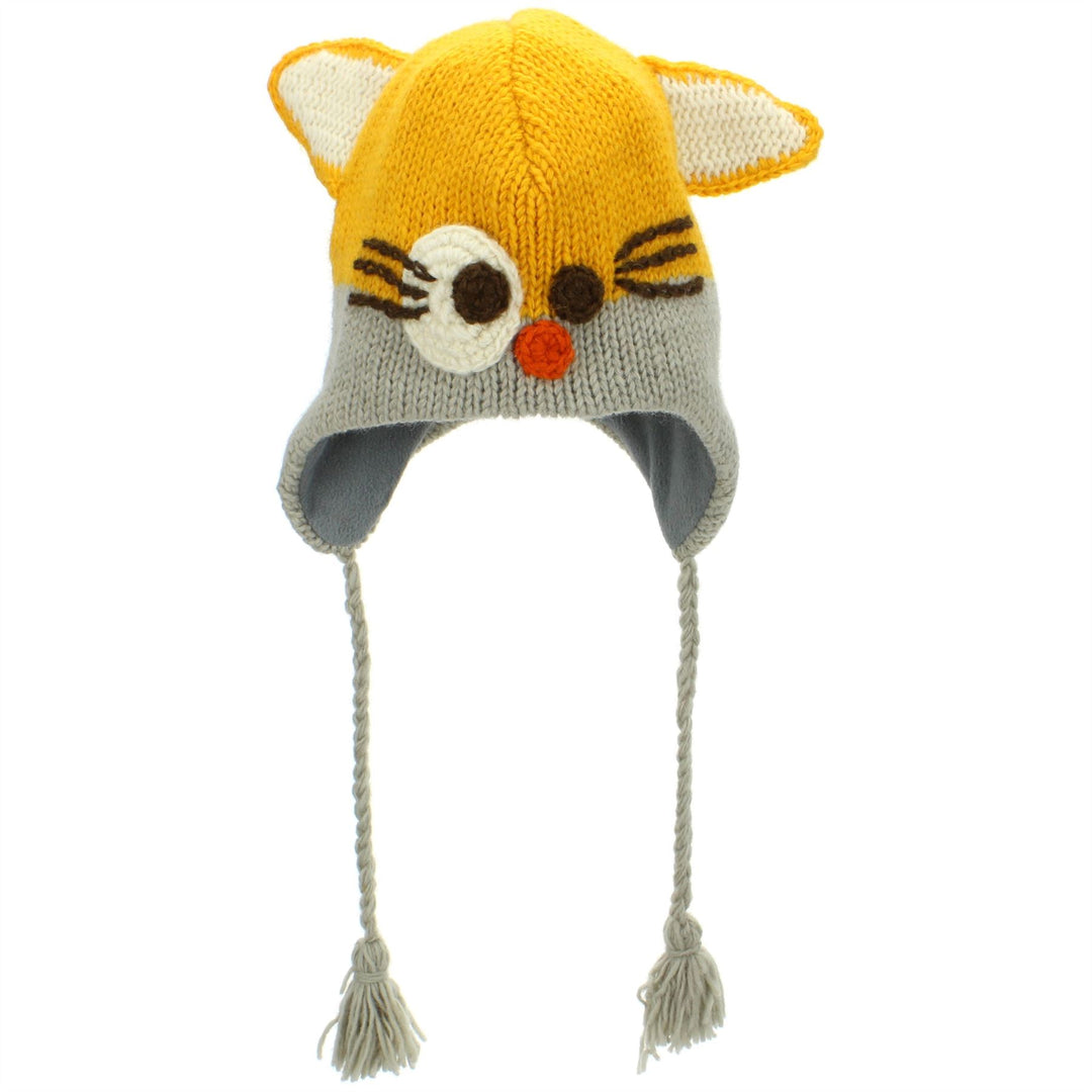 Wool Animal Hat - Yellow Mouse