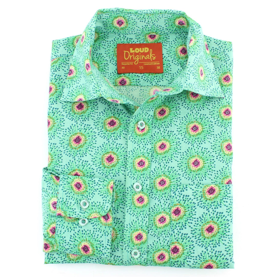 Regular Fit Long Sleeve Shirt - Green Dandelion