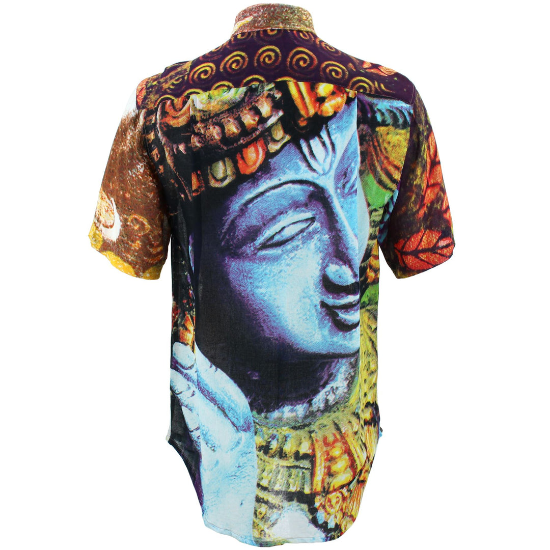 Regular Fit Short Sleeve Shirt - Random Mixed Panel - Buddha