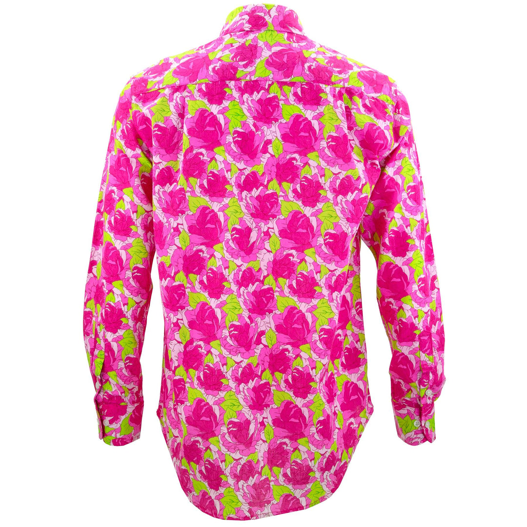 Regular Fit Long Sleeve Shirt - Floral - Pink