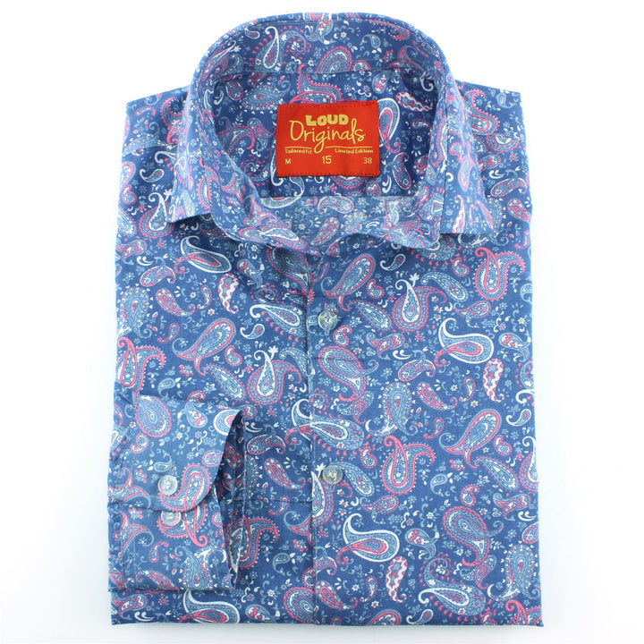 Tailored Fit Long Sleeve Shirt - Fish Tail Paisley