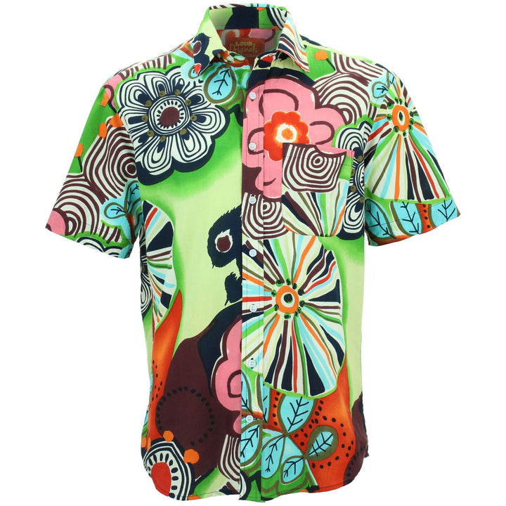 Regular Fit Short Sleeve Shirt - Floral Fairground