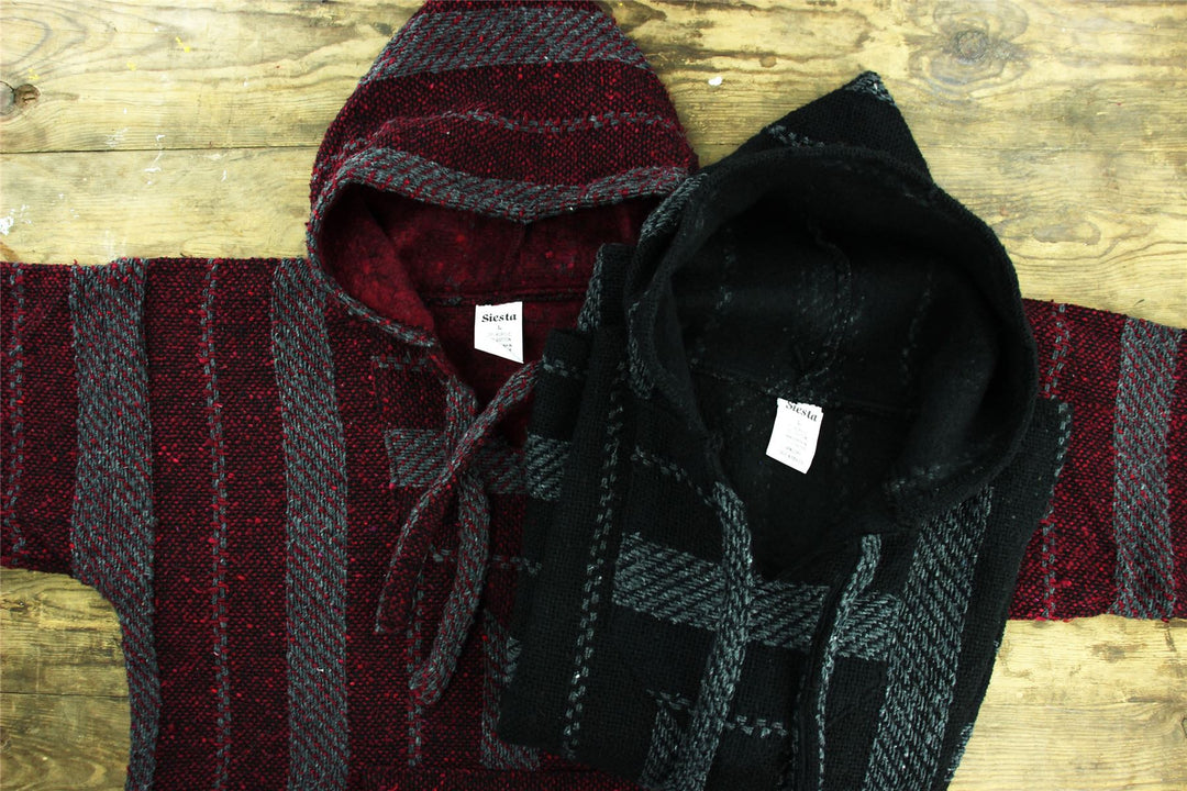 Mexican Baja Jerga Hoody - Dark Stripe