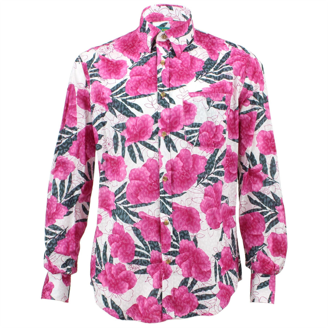 Tailored Fit Long Sleeve Shirt - Abstract Floral