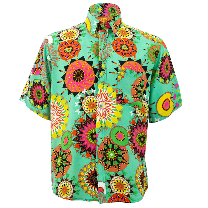 Regular Fit Short Sleeve Shirt - Carnival Suzani - Green