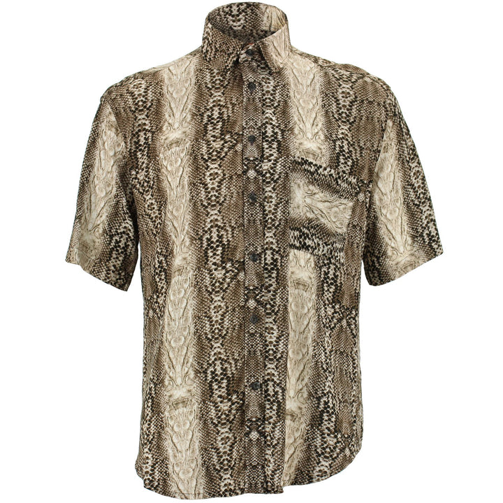 Regular Fit Short Sleeve Shirt - Snakeskin