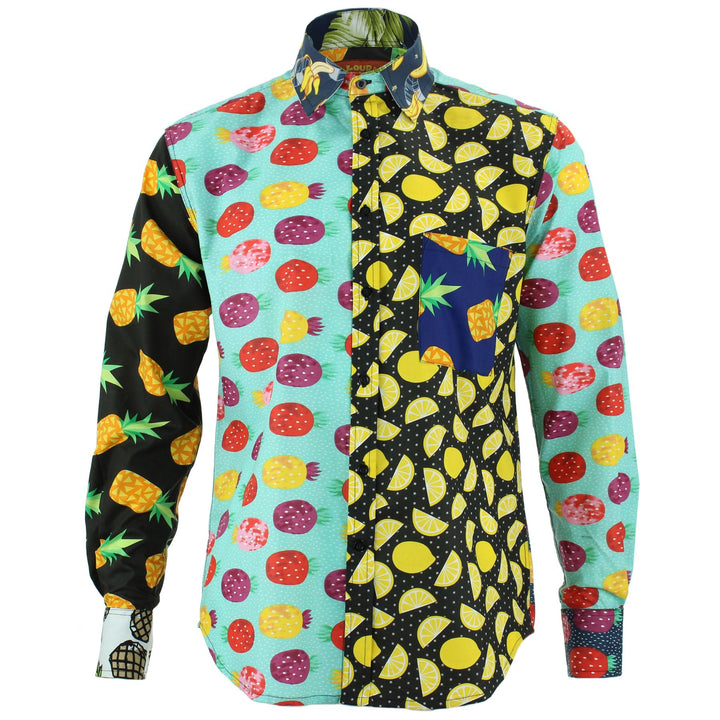 Regular Fit Long Sleeve Shirt - Random Mixed Panel - Fruity