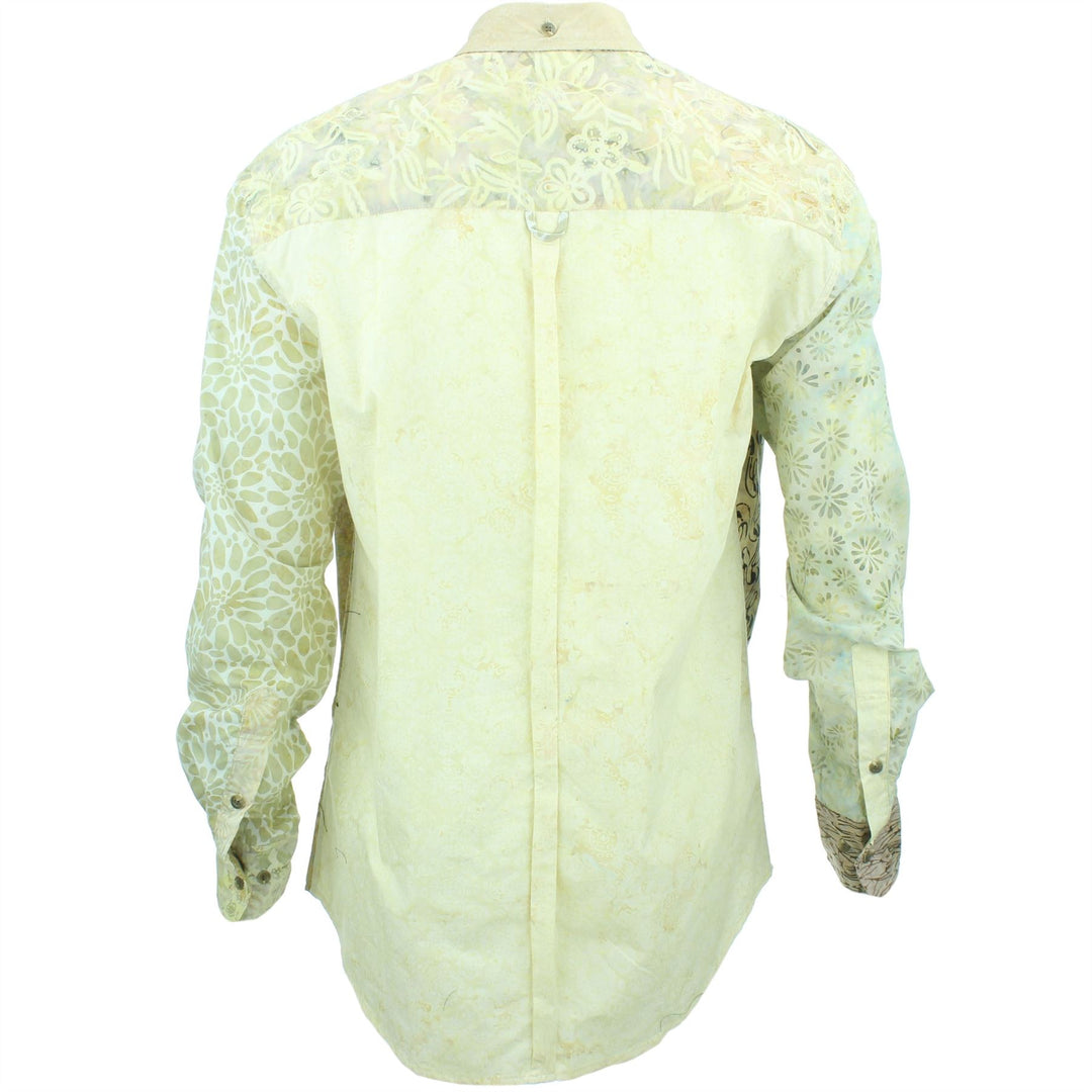 Regular Fit Long Sleeve Shirt - Random Mixed Batik - Beige