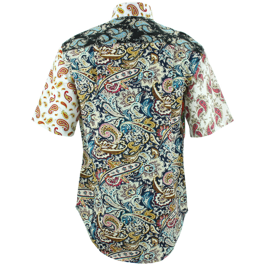 Regular Fit Short Sleeve Shirt - Random Mixed Panel - Paisley