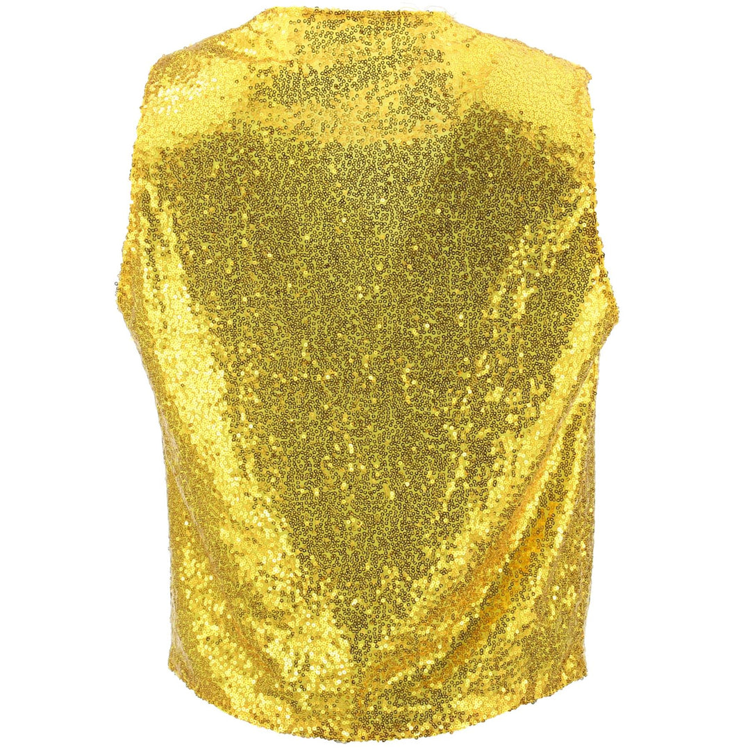 Shiny Sequin Waistcoat - Gold