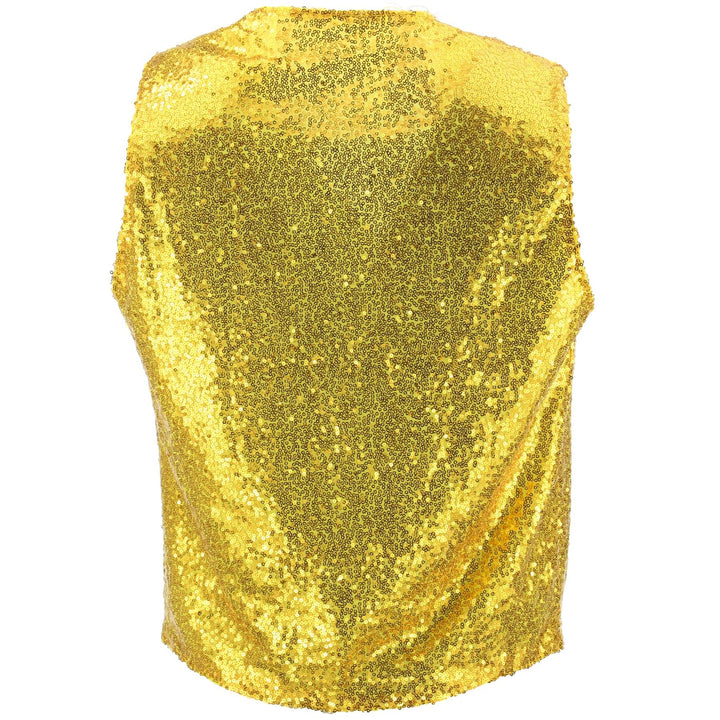 Shiny Sequin Waistcoat - Gold