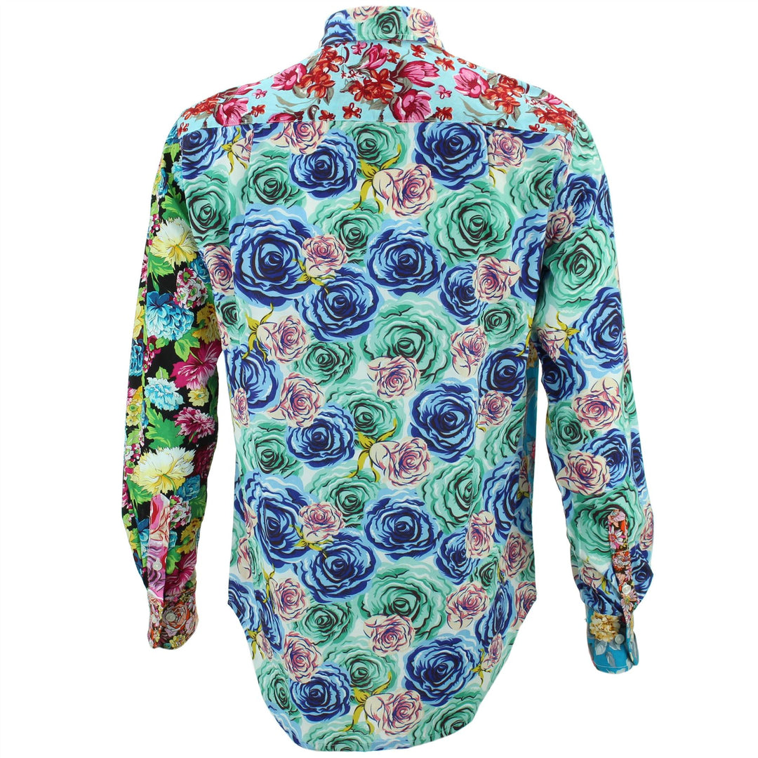 Regular Fit Long Sleeve Shirt - Random Mixed Panel - Floral