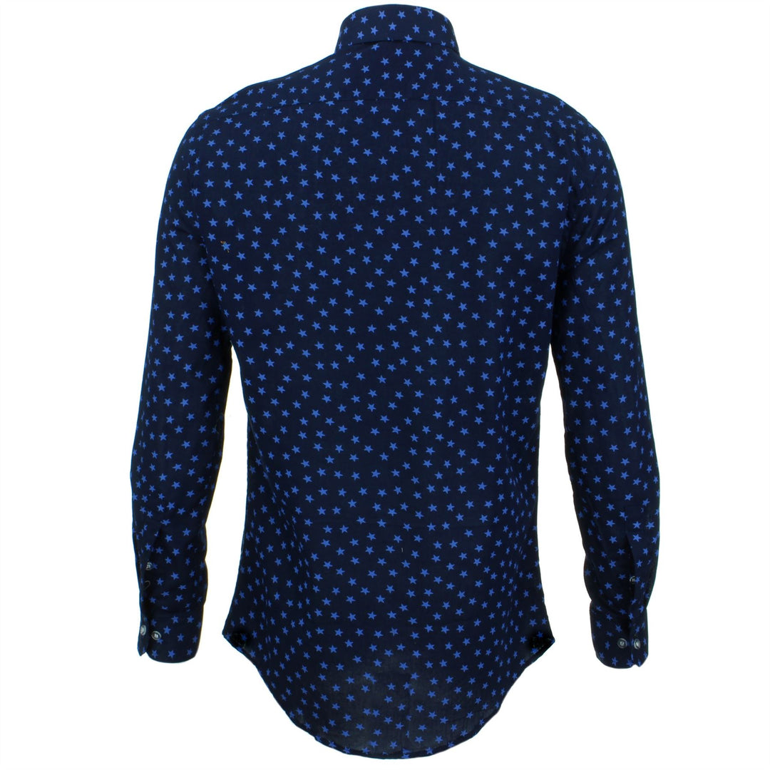 Slim Fit Long Sleeve Shirt - Ditzy Blue Stars