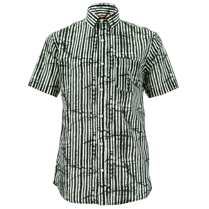 Regular Fit Short Sleeve Shirt - Lines