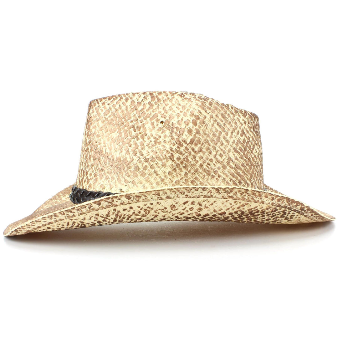 Vintage Effect Straw Cowboy Hat