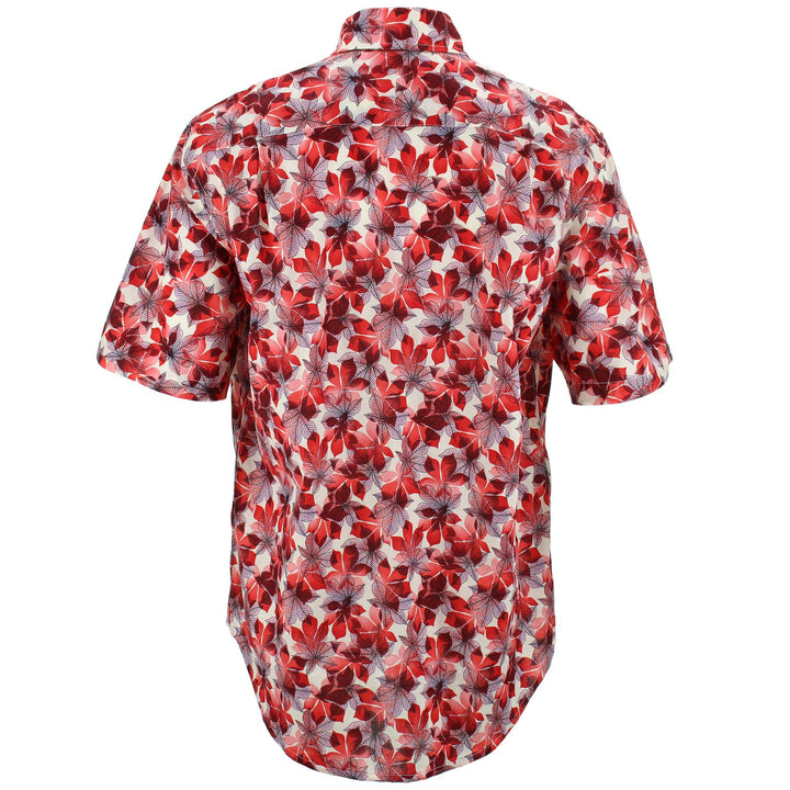 Regular Fit Short Sleeve Shirt - Autumn Leaves