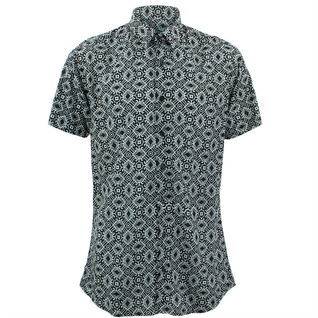 Slim Fit Short Sleeve Shirt - Gothic Tiles