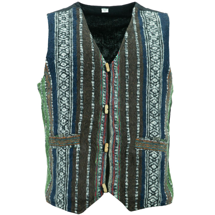 Brushed Cotton Waistcoat - Green